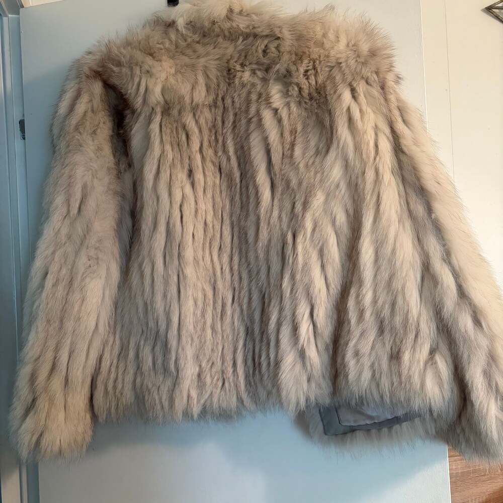 Vintage Saga Fox Natural Blue Fox Fur Coat